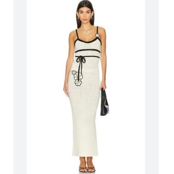 NWOT REVOLVE Asta Resort Camilla Skirt in Merino Alpaca Ivory Size Medium - Picture 5 of 9